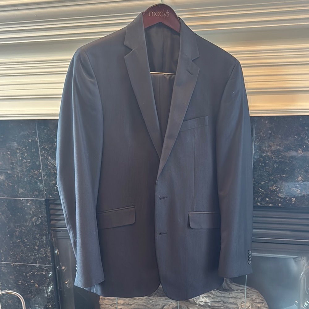 Kenneth Cole Reaction Black Suit Classic Single-Breasted